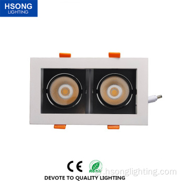 τετράγωνο κάθισμα cob downlight προσαρμοσμένο 2*7W